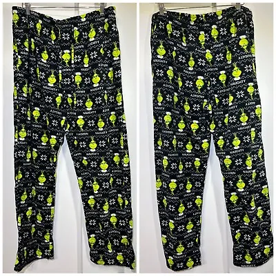 Dr Seuss The Grinch Universal Studios Men’s Christmas Fleece Pajama Pants  XL • $18.99