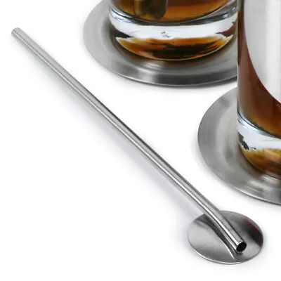 Spoon Straws Stainless Steel X 4 | Drinking Straws - Milkshake Smoothies • £4.99