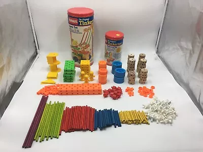 Vintage Tinker Toy Lot Pieces And Containers (200+) • $69.95