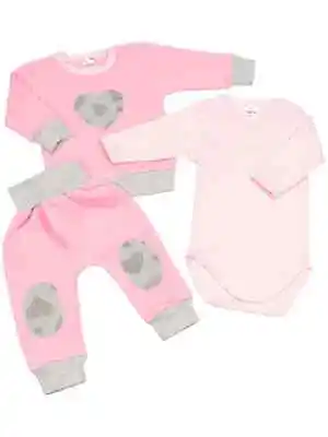 Long Sleeve Body Trousers Pullover Baby Girl Clothing Set Gift Set 3 Part 22836 • £7.87