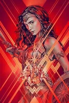 Wonder Woman Poster Art Screen Print By Mondo Artist Martin Ansin 24x36  • £115