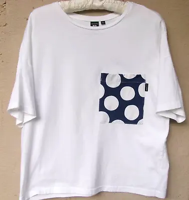 MARIMEKKO 100% Cotton White Oversized Boxy T-Shirt  Upper Pocket  Small • $1.99