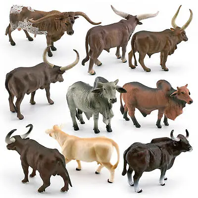 Bull Figurines Model Desktop Ornaments Realistic Detailed Action Figures  • $11.89