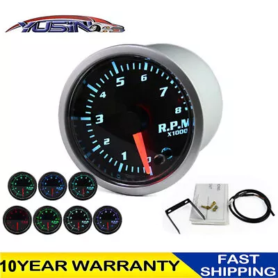 2  52MM Universal Car Motor 7 Color LED Tachometer Tacho Gauge Meter Pointer RPM • $23.87