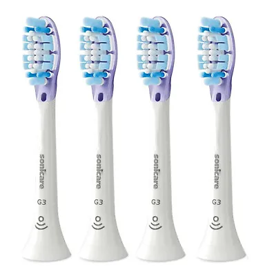 4 Handles G3 Sonicare Gum Care Toothbrush Replacement Heads White HX9053/67 • $37.37