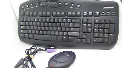 Microsoft Wireless MultiMedia Keyboard 1014 With Optical Desktop Receiver 3.0A • $19.99