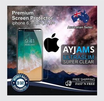 $2.99 • Buy 2x Tempered Glass Screen Protector For IPhone 11 Pro XS Max XR 8 7 Plus