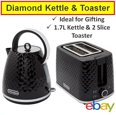 Diamond 2 Slice Toaster 1.7L Kettle Gift Pack Collection Breakfast Essentials  • $139