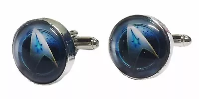 £6.94 • Buy Star Trek Star Fleet Command Glass Dome Cufflinks