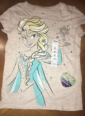 Disney Jumping Beans Glittery Frozen Elsa T-shirt Sz 6x Magic Grow Towel Lot • $15.99