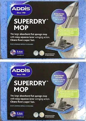 £8.49 • Buy 2 X Addis Superdry Anti Bacterial Cleaning Sponge Mop Refill Replacement Head