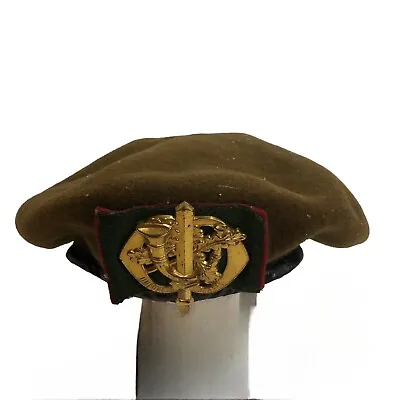 Royal Army Engineers Beret Cap Trojan Badge Pin Dutch Netherlands Vintage 70s • $29.95