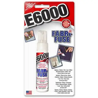 £9.99 • Buy E6000 Fabri Fuse Glue Adhesive For Fabric, Felt, Metal, Wood, Glass, Rubber 59ml