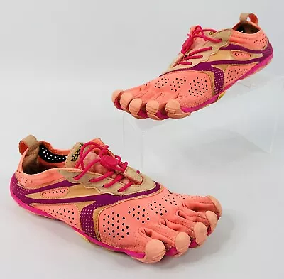 Vibram FiveFingers Womens V-Run Neon Orange/Pink Size 38 (US 7.5-8) • $62.44