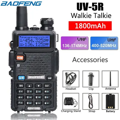 £22.79 • Buy Baofeng UV-5R II Dual-band Walkie Talkie UHF VHF Ham FM Two Way Radio Interphone