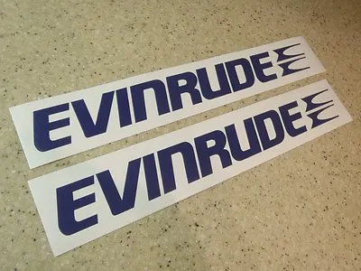 Evinrude Outboard Motor Vintage Decal Die-Cut 2-PAK FREE SHIP + FREE Fish Decal • $12