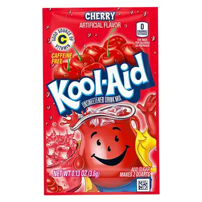 £1.10 • Buy Kool-Aid Unsweetened Cherry Drink Mix 0.13 Oz Packet X2 American Powdered Drink