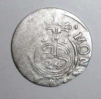 1635 Silver Coin Medieval Poland Sigismund III. (1587-1632) AR 1/24 Thaller • $9.99