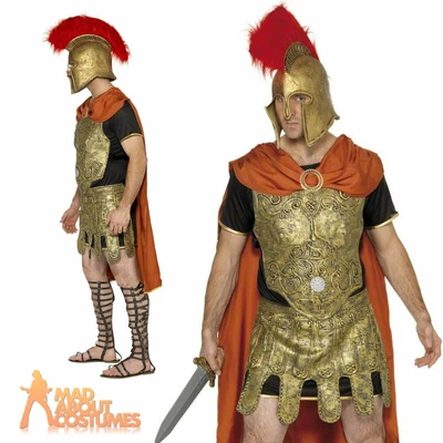 £46.99 • Buy Adult Gladiator Costume Roman Soldier Spartan Warrior Mens Fancy Dress Outfit