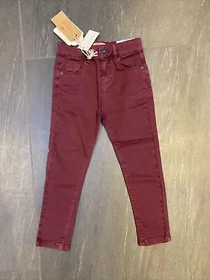 £11.99 • Buy Girls Fat Face Jegging Chinos In Purple Mulberry Size UK 4 Years