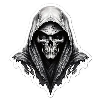 Grim Reaper Death Skull Vinyl Decal Sticker Indoor Outdoor 3 Sizes #11039 • $5.95