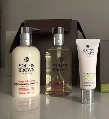 NEW Molton Brown London 3pc Gift Box Cleanser & Lotion Hand Cream • $85