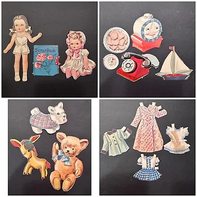 Vtg 40's Original Margaret O'Brien Paper Dolls / HTF MO Scrapbook / 15 Pieces • $17.99