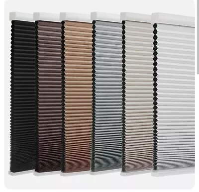 Changshade Cordless Window Shade Blackout Pleated Honeycomb Cellular Shade Gray • $19.99