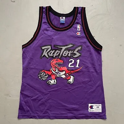 Vintage Toronto Raptors Champion NBA Jersey Marcus Camby #21 Made In USA 44 • $62.99