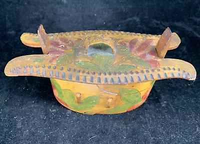 Antique Tine Svepask Hand Painted - Bent Wood Box - Swedish Scandinavian Norway • $85