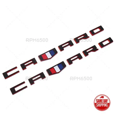 2x GM CAMARO Redline Letter Fender Marker Emblem 3D Badge RS SS ZL1 Z28 Sport • $22.49