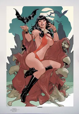 Terry Dodson SIGNED Sideshow Exc Vampirella A Scarlet Thirst Art Print #137/250 • $199.99