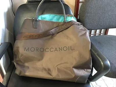 Moroccanoil Large Brown Travel Bag/Size 23  X 8  X 17 / 100% Authentic/☆HTF☆ • $19.99