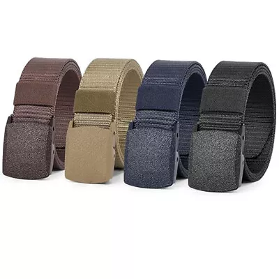 Men Casual Military Tactical Army Adjustable Quick Release Belts Pants Waistband • $13.49