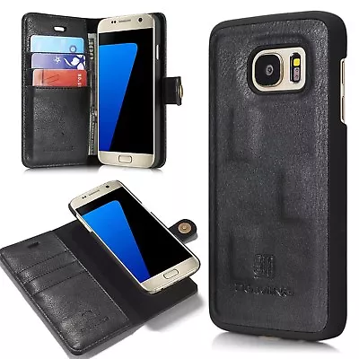 Samsung S8+ Plus S7 Edge Leather Removable Wallet Magnetic Flip Card Case Cover • $23.74