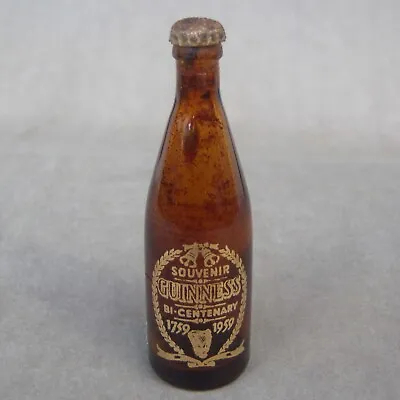 Vintage Souvenir Guinness Bi-Centenary 1759 - 1959 Mini Miniature Beer Bottle • $12