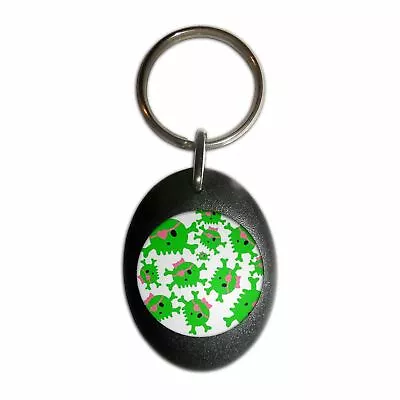 £3.99 • Buy Skull Bow Pattern 2 - Plastic Oval Key Ring Colour Choice New