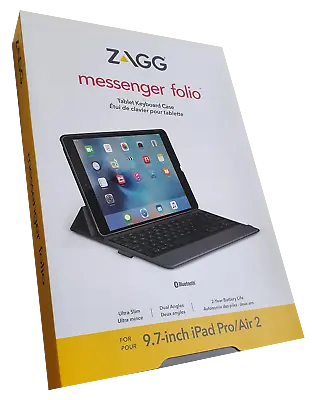 Zagg Ipad Pro 9.7 / Ipad Air 2 Wireless Keyboard Messenger Folio Case  • £19.99