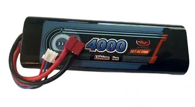 Rechargeable Battery 7.4V 4000mAh LiPo Li Ion Pack Vapextech Rounded Hard Deans • £20.95