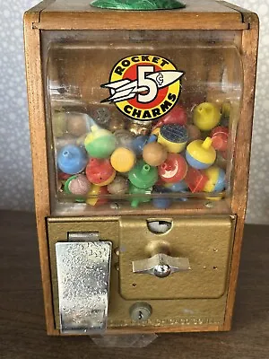 Vintage 1950’s Baby Grand Victor Charm Vending Machine With Charms No Key • $250