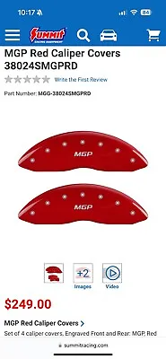 MGP 4 CALIPER COVERS Red For 2016-2020 Lexus IS300 38024SMGPRD • $180