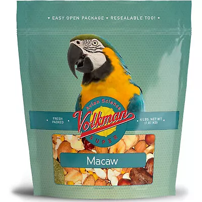 Volkman Seed Avian Science Super Macaw Nutritionally Balanced Diet Food 4 Lbs • $30.15