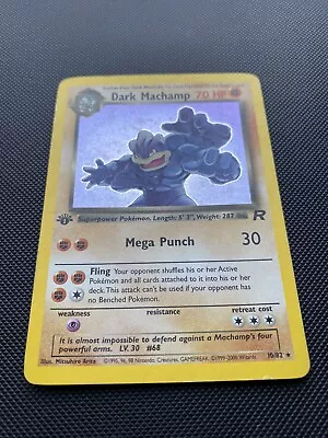 £37 • Buy 1ST EDITION Dark Machamp HOLO 10/82 Team Rocket Near MINT Pokemon Card