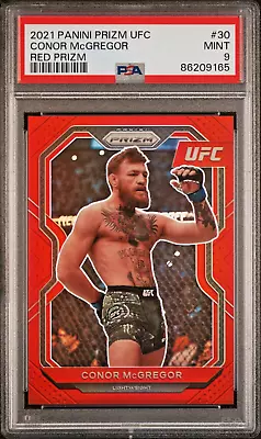 2021 Panini Prizm UFC #30 CONOR McGREGOR Red Prizm SP PSA 9 MINT (#071/275) • $93.75