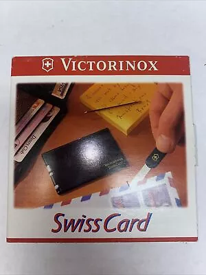  Vintage Victorinox Swisscard Classic Black 82mm 10 Functions 0.7133 • $39.97