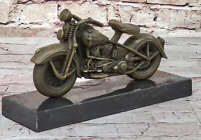 Signed Original Hot Cast Harley Davidson Motorcycle Bronze Sculpture Statue Gift • $124.50