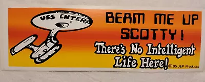 $0.01 • Buy Star Trek Bumper Sticker  - USS Enterprise, 1985, 'Beam Me Up Scotty...' UNUSED