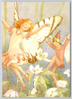 Wood Anemone Fairy White Flowers Margaret Tarrant Fantasy Art Medici Postcard • $5.99