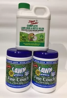TWIN PACK 2 X 500gm  Fine Couch Seed & FREE 1 Lt Lawn Grub & Beetle Killer • $75