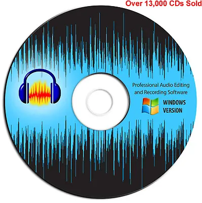 Audacity Professional Audio Music Studio Editing-Recording Software-Windows-CD • $9.98